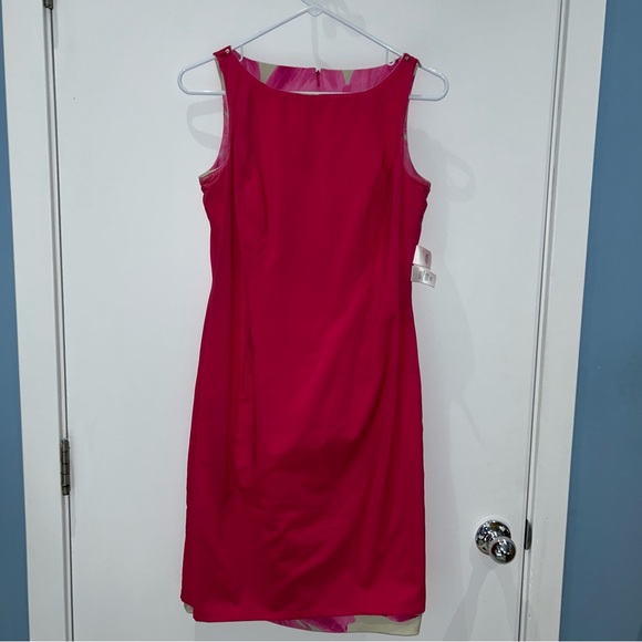 Jones New York Spring Pink Floral Sheath Dress Size 6 - Picture 7 of 13